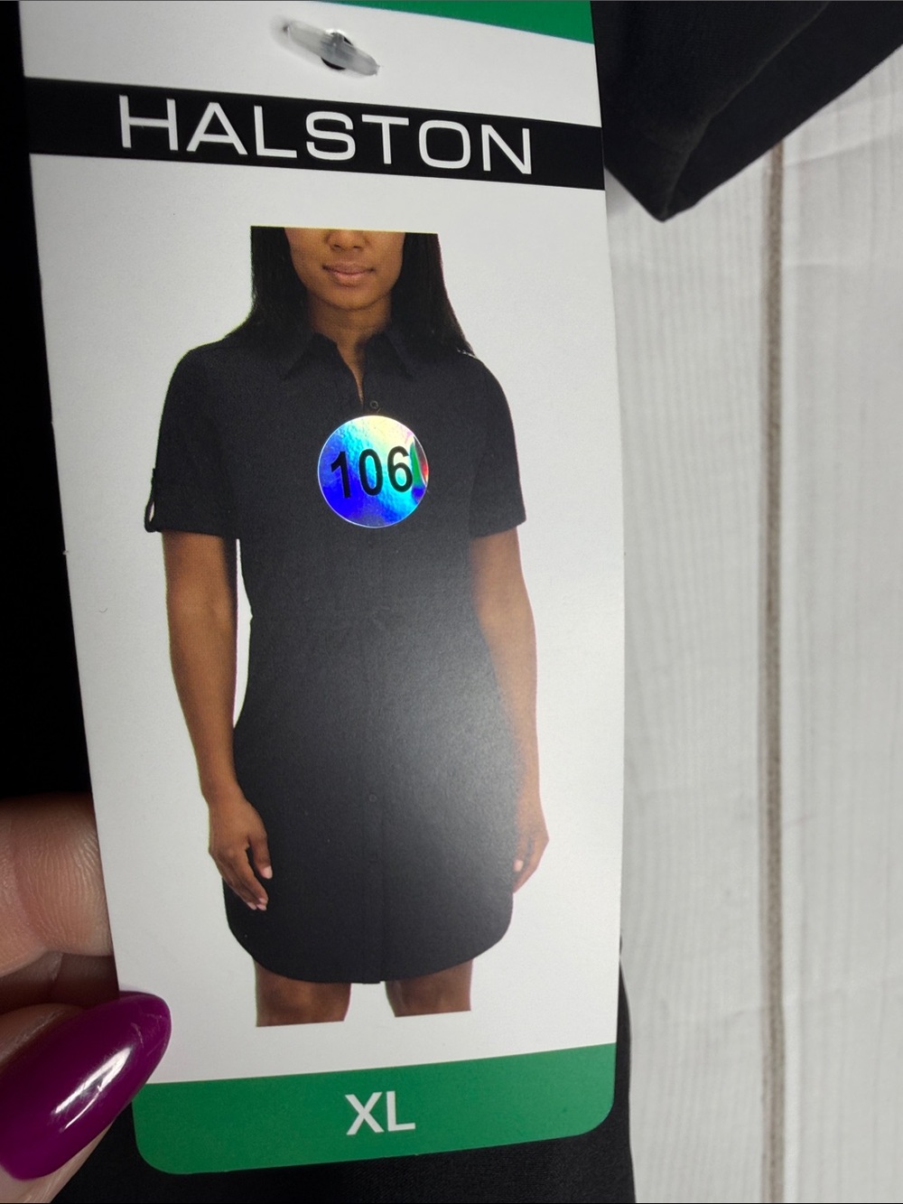 Halston Heritage Black Polo Shirt Dress sz xl -1198